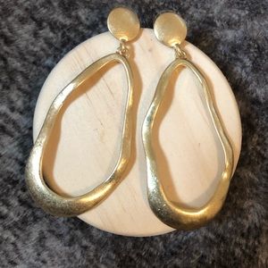 Camila Hammered Gold Hoop